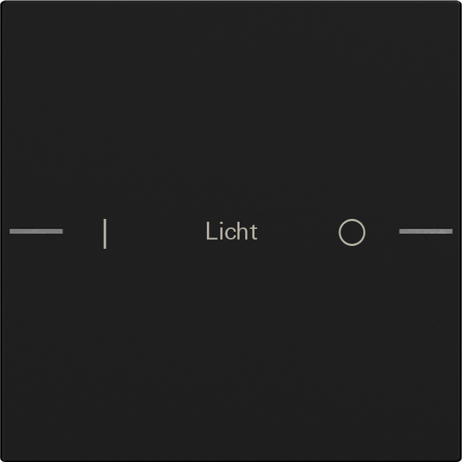 Wippenset 1-voudig individueel voor tastsensor 4.55 zwart mat (5761005)