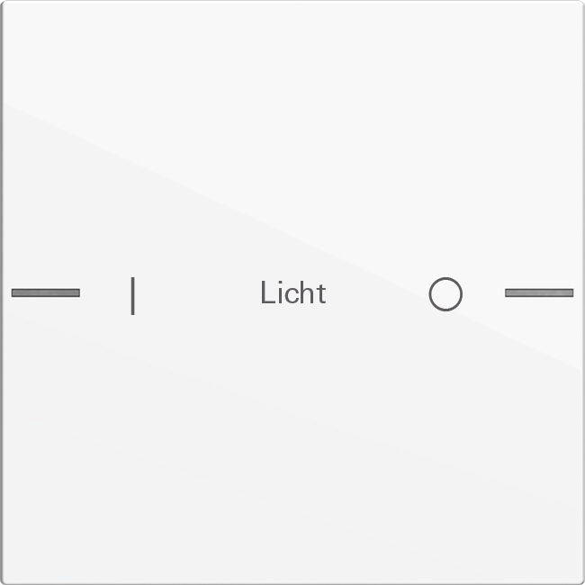 Wippenset 1-voudig individueel voor tastsensor 4.55 zuiver wit glanzend (576103)
