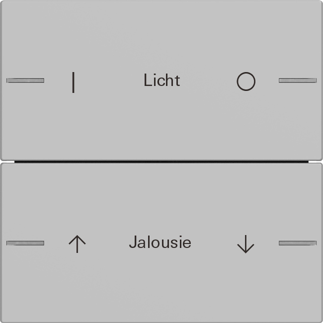Wippenset 2-voudig individueel voor tastsensor 4.55 grijs mat (5762015)