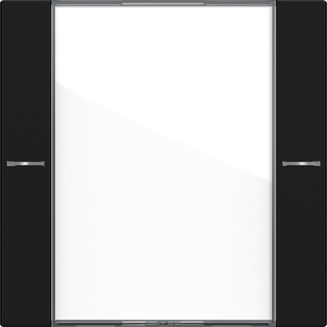 Wippenset 1-voudig met tekstkader voor tastsensor 4.55 zwart mat (5771005)