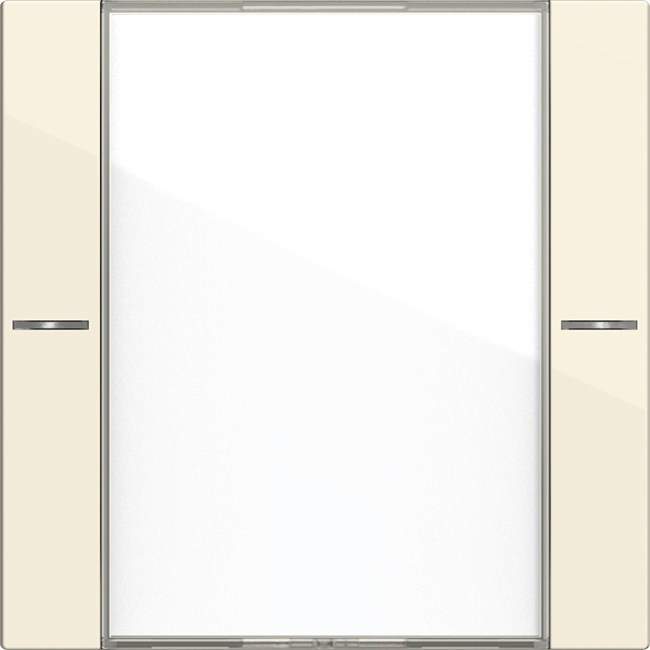 Wippenset 1-voudig met tekstkader voor tastsensor 4.55 cremé wit glanzend (577101)