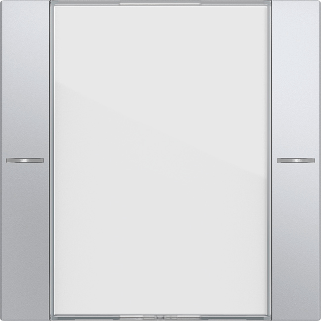 Wippenset 1-voudig met tekstkader voor tastsensor 4.55 kleur aluminium (577126)