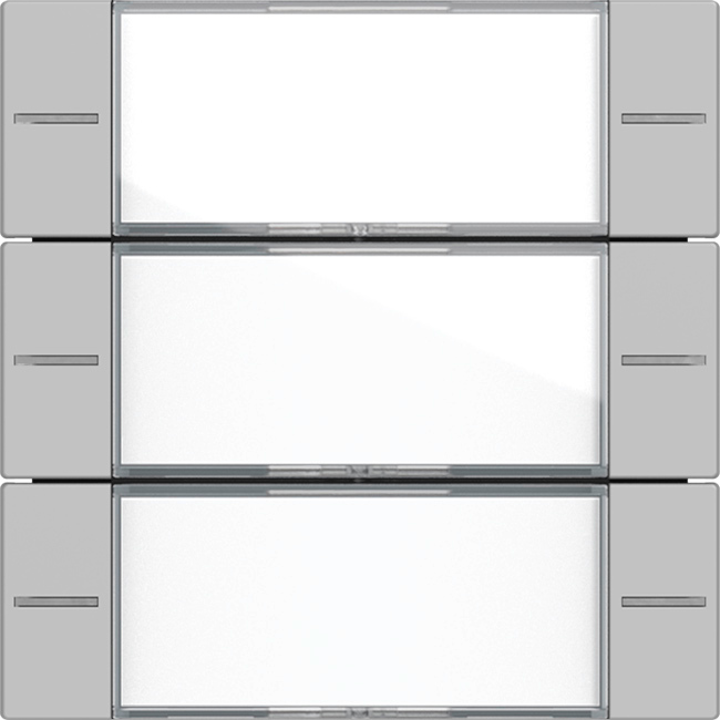 Wippenset 3-voudig met tekstkader voor tastsensor 4.55 grijs mat (5773015)