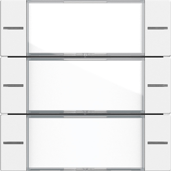 Wippenset 3-voudig met tekstkader voor tastsensor 4.55 zuiver wit mat (577327)