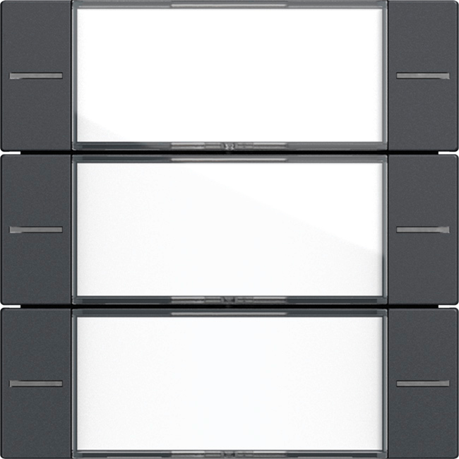 Wippenset 3-voudig met tekstkader voor tastsensor 4.55 antraciet (577328)