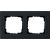 Gira 0212095 Afdekraam 2-voudig E2 voor de vlakke inbouw zwart mat