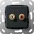 Gira 563210 Basiselement cinch audio Soldeeraansluiting zwart mat