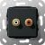 Gira 563310 Basiselement cinch audio Koppeling zwart mat