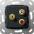 Gira 563710 Basiselement cinch audio en composite video Verloopkabel zwart mat