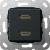 Gira 567110 Basiselement HDMI 2.0a + HDR 2-voudig Koppeling zwart mat