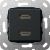 Gira 567210 Basiselement HDMI 2.0a + HDR 2-voudig Verloopkabel zwart mat
