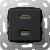 Gira 567810 Basiselement HDMI 2.0a + HDR en USB 3.0 type A Koppeling zwart mat