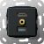 Gira 568010 Basiselement HDMI 2.0a + HDR, USB 3.0 type A en mini-jack 3,5 mm Koppeling HDMI+USB, verloopkabel mini-jack zwart mat