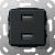 Gira 568510 Basiselement USB 3.0 Type A 2-voudig Verloopkabel zwart mat