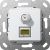 Gira 569703 Basiselement Modular Jack RJ45 Cat.6 10 GB Ethernet en SAT F-aansluiting Koppeling, SAT-F, snijklem, Modular Jack zuiver wit glanzend