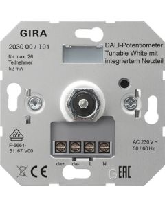 Gira 203000 DALI-potentiometer Tunable White met geïntegreerde netvoeding