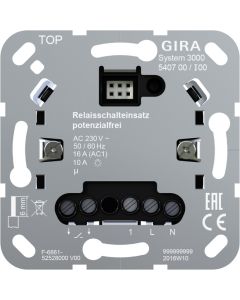 Gira 540700 System 3000 relais-schakelbasiselement potentiaalvrij