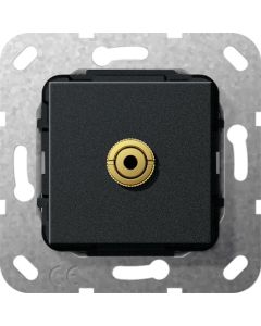 Gira 564910 Basiselement mini-jack 3,5 mm Verloopkabel zwart mat