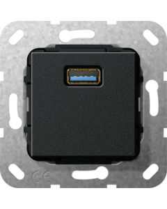 Gira 568210 Basiselement USB 3.0 Type A Koppeling zwart mat